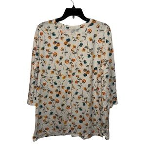 Land’s End Floral Print Women's Long-sleeve Top - US Size Large